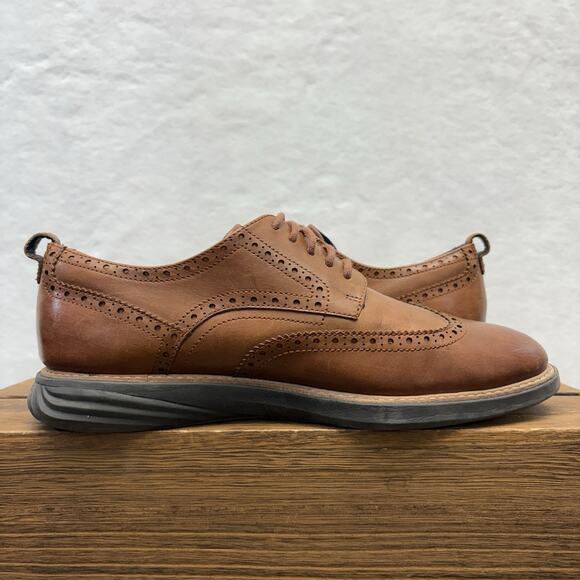 Cole Haan Men\'s Brown Leather Grand Evolution Shortwing Oxfords Size 10.5 C26385 main image 10